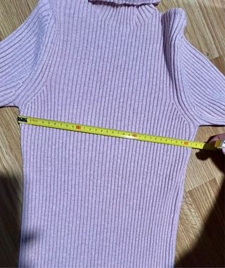 Jersey rosa  cuello vuelto Talla Única