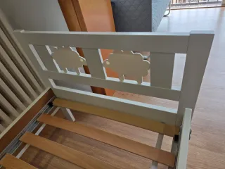 Cama Infantil Blanca IKEA KRITTER + Colchón