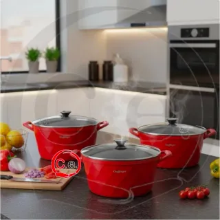 Set 3 Casseruole Rosse