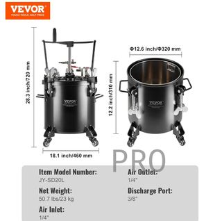Tanque de presión para pintura - Vevor