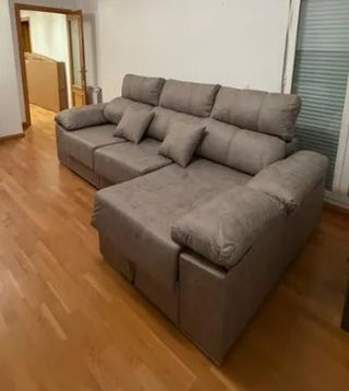 Sofá Chaise Longue Cama Gris