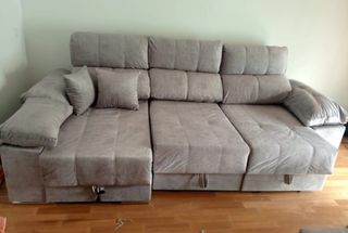 Sofá Chaise Longue Cama Gris