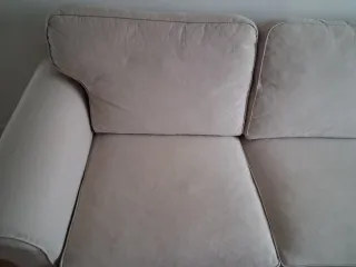 Sofá Chaise Longue Ikea Beige Tela