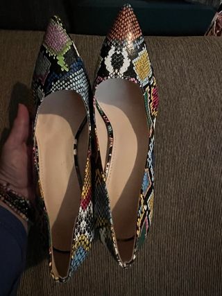 Zapatos de tacón punta fina multicolor
