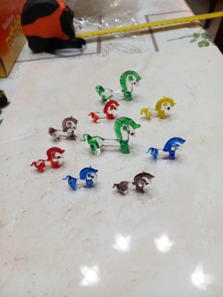 Murano, famiglia cavallucci, 9 pezzi