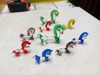 Murano, famiglia cavallucci, 9 pezzi