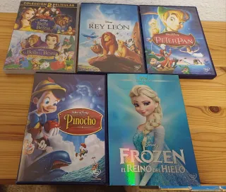 Lote 5 Películas Disney DVD Clásicos
