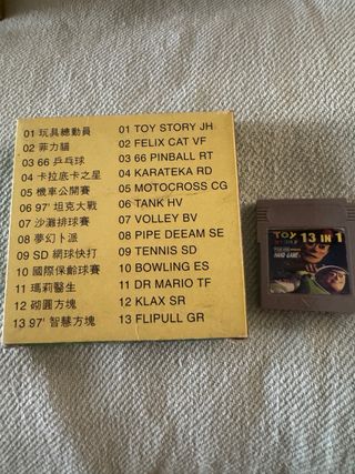Juegos Game Boy: Toy 13 in 1, GB24in1, Casper