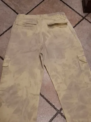 Pantaloni cargo Zara donna beige