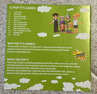 Libro Pop It Games - 12 Giochi