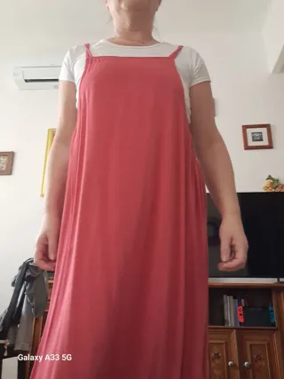 Vestito rosso e bianco