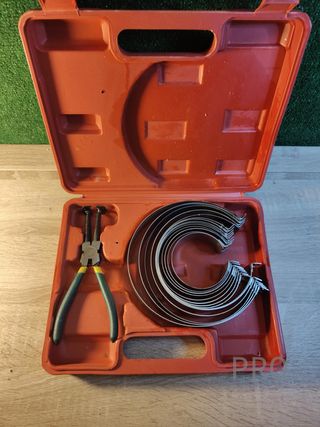 Bandas tensoras de segmentos de pistón con alicates