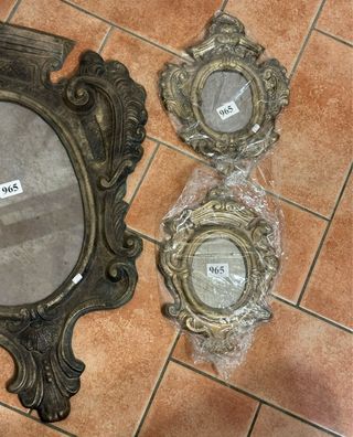 Set 5 Cornici Barocche Antiche Peltro