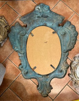 Set 5 Cornici Barocche Antiche Peltro