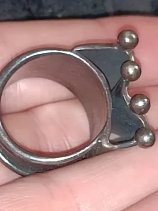 Anillo Macizo Plata 935 | Diseño Brutalista de Aut