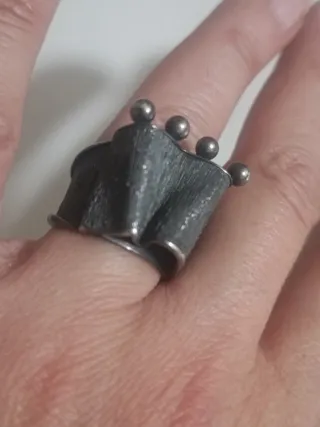 Anillo Macizo Plata 935 | Diseño Brutalista de Aut