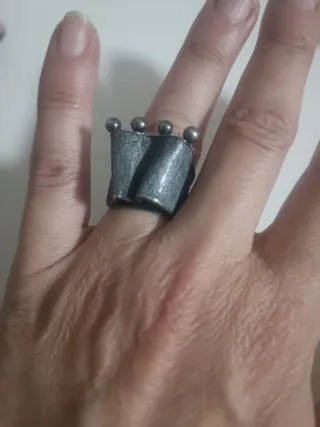 Anillo Macizo Plata 935 | Diseño Brutalista de Aut