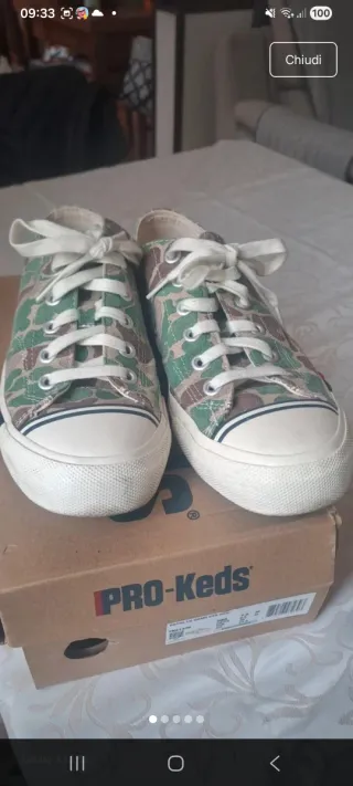 Pro-Keds Royal Lo Camo CVS GRN Scarpe Uomo Tg 40
