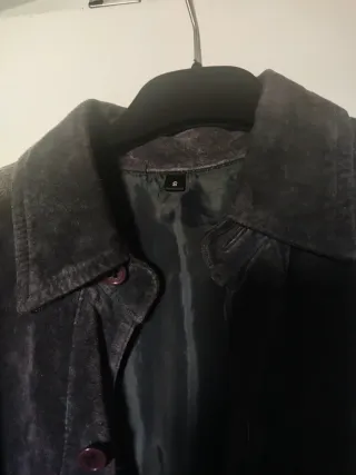 Sobrecamisa piel vuelta azul marino Talla S