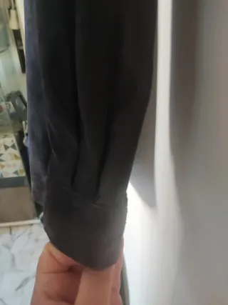 Sobrecamisa piel vuelta azul marino Talla S