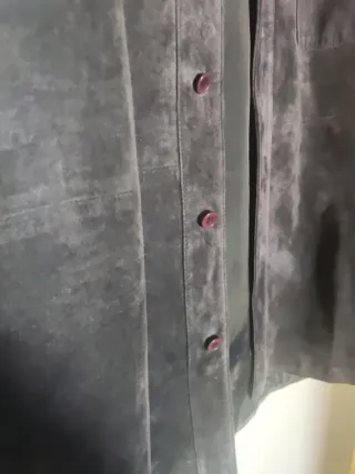 Sobrecamisa piel vuelta azul marino Talla S