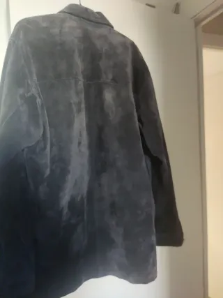 Sobrecamisa piel vuelta azul marino Talla S