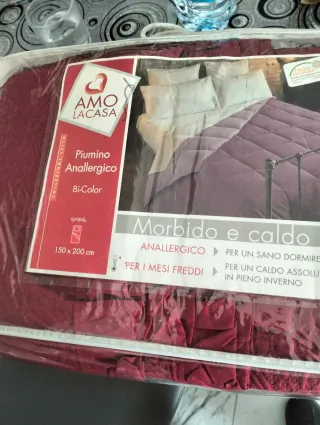 Trapuntino matrimoniale nuovo con stampa a cuore