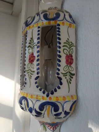 2 Lampade in ceramica e smalto