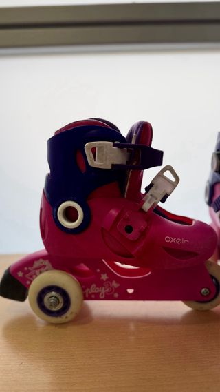 Patines Oxelo niña rosas y morados