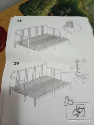 Sofá Cama Metálico Negro