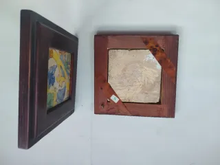 Pareja de azulejos antiguos decorados siglo XIII