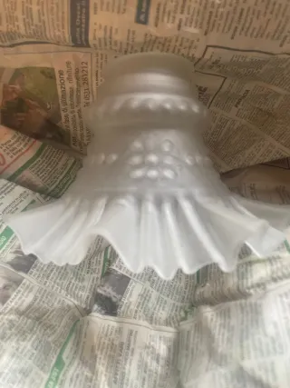 Set 3 Paralumi Vetro Satinato Bianco