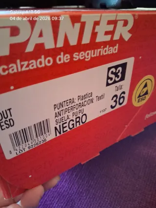 Zapatos de seguridad Panter ESD