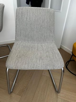 2 Sillas Comedor Ikea Lustebo Tela y Metal