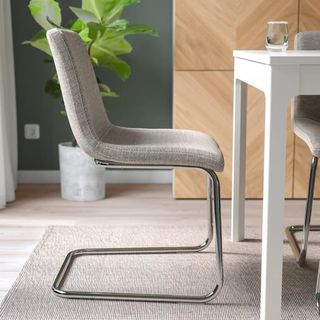 2 Sillas Comedor Ikea Lustebo Tela y Metal