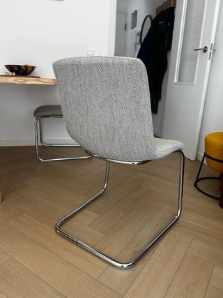 2 Sillas Comedor Ikea Lustebo Tela y Metal