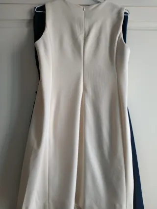 Vestido Massimo Dutti Beige Encaje