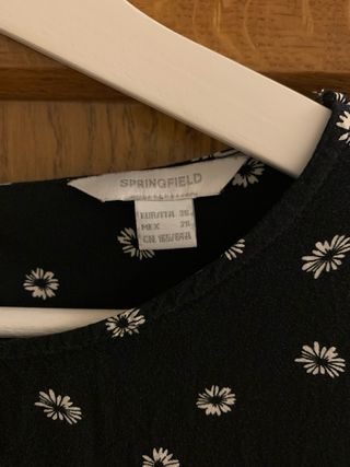 Blusa talla 36 Springfield manga larga margaritas