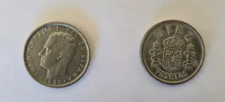 Monedas antiguas España 70s-80s