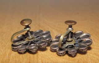 Pendientes Art nouveau persas orientales pinturas