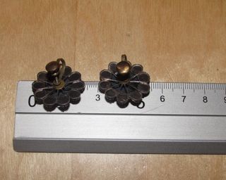 Pendientes Art nouveau persas orientales pinturas