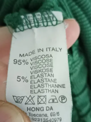 Top donna manica lunga verde