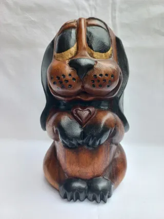 Statuetta cagnolino vintage con cuore