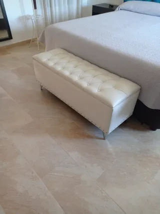 Baúl sinfonier azul y blanco