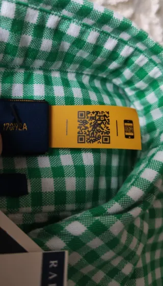 Camisa Polo Ralph Lauren cuadros verde