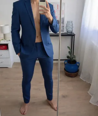 Traje de chaqueta azul