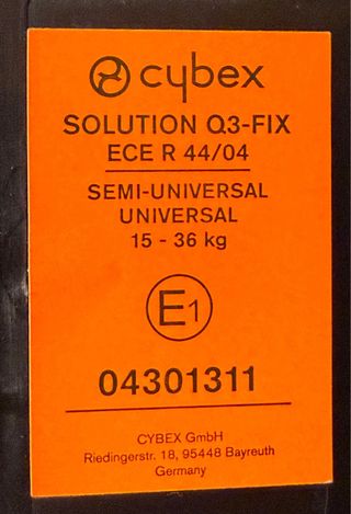 Silla coche Cybex Solution Q3 Fix + alzador