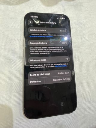 iPhone 16 Negro 100% Batería