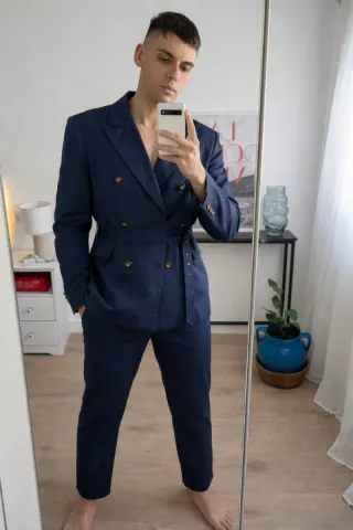 Traje de chaqueta azul