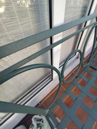 Sofá de Hierro Verde para Jardín/Terraza